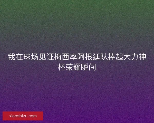 我在球场见证梅西率阿根廷队捧起大力神杯荣耀瞬间